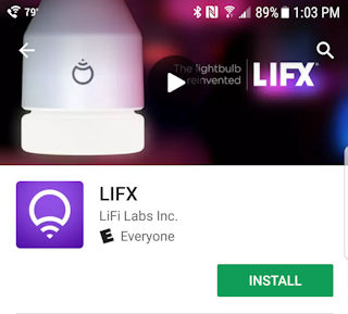 Install LIFX app from the Play store.